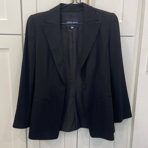 Giorgio Armani Classico 100% Wool Black Blazer - Picture 11 of 11